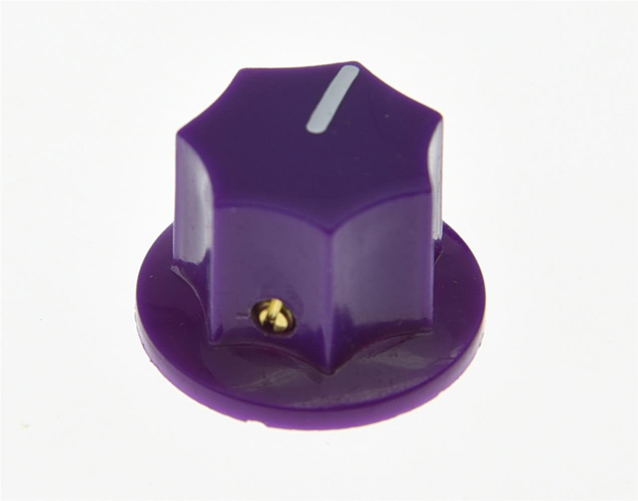 KIAISH Set of 3 Purple Brass Insert USA Spec 1/4'' Large and Small Knobs Bass Knobs for Jazz J Bass